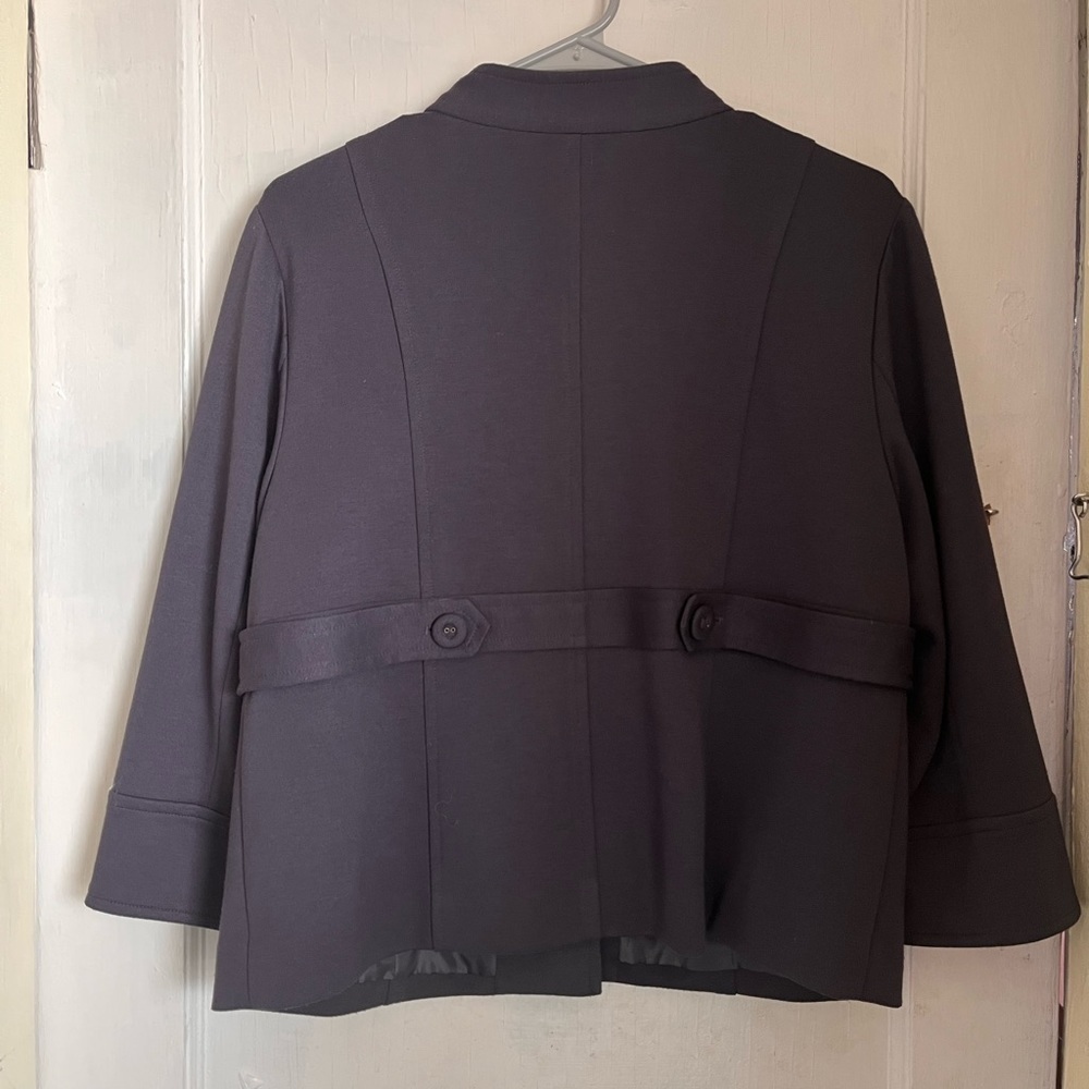 Sandro Swing Button Up Jacket Charcoal Size Medium - image 3